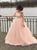 Ball Gown Long Sleeves  Off the Shoulder Appliques Prom Dresses 