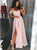 Sweep Train Pink Evening Dresses
