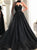 Sequins Black A Line Tulle Sweetheart Prom Dress