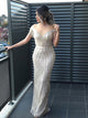 Floor Length White Evening Dress