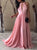 A Line Halter Backless Chiffon Pleats Prom Dresses 