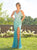 Mermaid Spaghetti Straps V Neck Sequins Criss Cross Prom Dresses