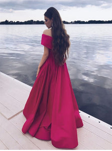 Sweep Train Pink Evening Dresses