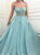 Spaghetti Straps A Line Beading Flowers Tulle Prom Dresses