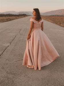 Floor Length Pink Evening Dresses