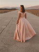 Floor Length Pink Evening Dresses