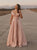 A Line Satin Off the Shoulder Appliques  Prom Dresses