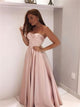 Sweep Train Pink Evening Dresses