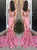 Sweep Train Pink Evening Dresses