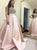 Sweep Train Pink Evening Dresses