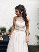 Sweep Train White Evening Dresses