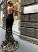 Embroidery Black Evening Dresses