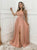 Sweep Train Pink Evening Dresses