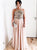 A Line Halter Beaded Pink Chiffon Prom Dress LBQ3620