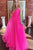 Pink Sweetheart A Line Tulle Long Prom Dresses GJS640