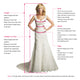 A Line Floral Appliques Beach Wedding Dresses Backless Tulle LBQW0021