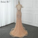 Off the Shoulder Mermaid Tulle Prom Dresses with Beadings LBQ1096