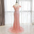 Pearl Pink Off-the-shoulder Sexy Mermaid Long Prom Evening Dress  GJS593