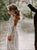 Sheath Scoop Ivory Lace Backless Long Sleeve Wedding Dresses 