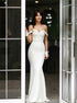 Off the Shoulder Mermaid Satin Wedding Dress LBQW0085