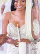Sweep Train Ivory Wedding Dresses