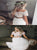 Two Piece A Line Lace Top Tulle Short Sleeves Wedding Dress LBQW0171