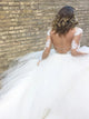 Criss Cross Sweep Train Wedding Dresses