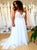 A Line Backless Tulle Beach Wedding Dresses