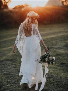 Floor Length White Wedding Dresses with Slit