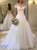 Sweep Train White Sleeveless Wedding Dresses