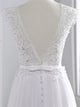 Open Back White Chiffon Wedding Dresses